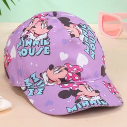 Babyhug Disney Summer Cap With Minnie Mouse Graphics - Purple-image-38