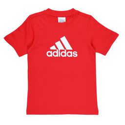 Adidas Kids Cotton Knit Half Sleeves T-shirt With Logo Print - Red-image-59