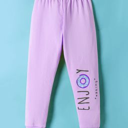 Tango Looper Knit Full Length Lounge Pant With Text Print - Mauve-image-54