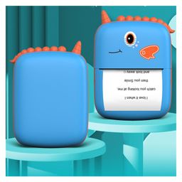 Elecart Cute Dino Shaped Wireless Pocket Printer,Instant Mini Printer, Portable Pocket Thermal Printer, Connection, Multifunction Printing for Photos, Labels, Memos, Lists with Paper, for Study Notes - Color and Design May Vary-2