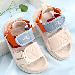Babyoye Velcro Closure Sandals - White-image-63