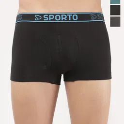 Sporto by Macho Pack Of 4 Combed Cotton Short Trunks-picture-6