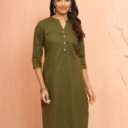 VASTRAMAY Mandarin Collar Straight Kurta-picture-34