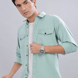 7TH LEGION Smart Cargo Cotton Regular Fit Spread Collar Casual Shirt-image-82