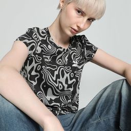 Puma Ess Aop Printed Pure Cotton Short Sleeve T-Shirt-image-8