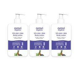 Aravi Organic Set Of 3 10% AHA + BHA Body Lotion- 200 ml Each-picture-48