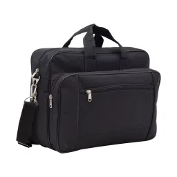 Aquador Laptop Cum Messenger Bag With Black Canvas Leather-image-98