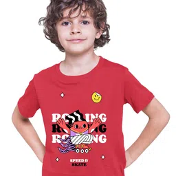 TeeSlix Unisex Red Tshirts-1