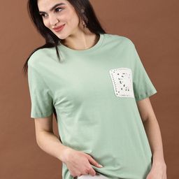 KAPASRITI Pocket Detailed Cotton T-Shirt-image-75