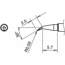 Hakko Soldering Tip T38 Series J Type For FX1003, T38-03JS (Set of 2)-4