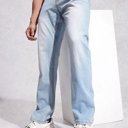 WROGN Men Relaxed Fit Mid-Rise Light Fade Stretchable Jeans-image-46