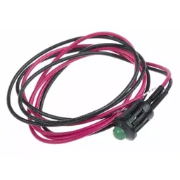 RS PRO Green Panel Mount Indicator 6V DC, Mounting Hole Size 8 mm, Termination Type Lead Wires, Model No 205690-0