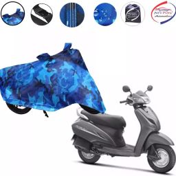 Auto Pearl Polyester Waterproof Two Wheeler Cover for Honda Activa 3G,(Ocean Blue)-image-49