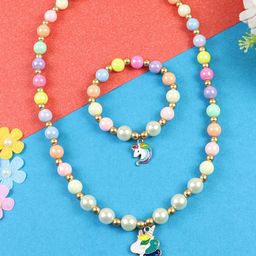 Asthetika Kids Girls Unicorn Charm Beaded Jewellery Set-image-26