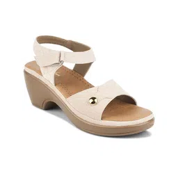 Padchin PU Women Double Strap Block Heel Sandals-50