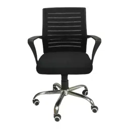 Veeshna Polypack Mesh Black Low Back Ergonomic Office Chair CRH-1045-image-72