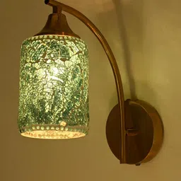 SOMIL Blue Printed Glass Cylinder Shaped Wall Lamp-image-57