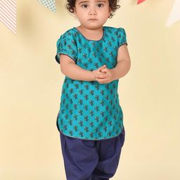 Fabindia Girls Ethnic Motifs Printed Regular Kurta with Salwar-picture-48