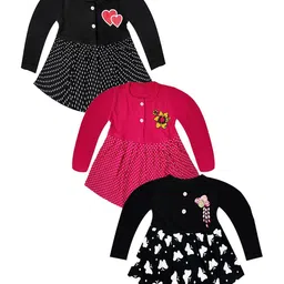 KidzzCart Polka Dot Print Fit & Flare Dress-33