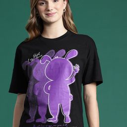 DressBerry Printed Drop-Shoulder Pure Cotton T-shirt-picture-26