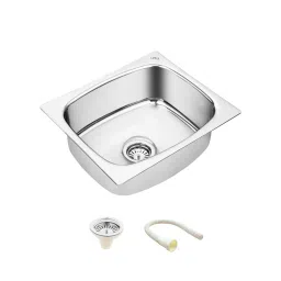 LIPKA 21x18x8 inch Glossy Finish Stainless Steel Single Bowl Round Bowl Kitchen Sink, RB07-image-41