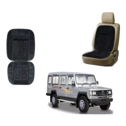 Auto Pearl Polyester, Cotton Front Vehicle Seating Pad Grey for Toyota Land Cruiser-image-18