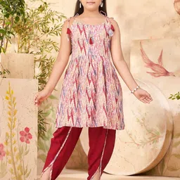Muhuratam Girls Printed Kurta Set-picture-16