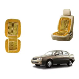 Auto Pearl Polyester, Cotton Front Vehicle Seating Pad Beige for Maruti Suzuki Baleno-19