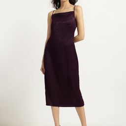FableStreet Women Satin Shoulder Straps Dress-image-98