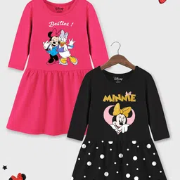 Disney By Miss and Chief Print A-Line Dress-54