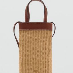 MANGO Women Basket Weave Mobile Pouch-52