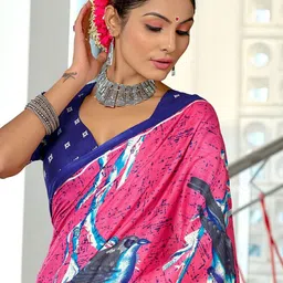 Pandadi Saree Abstract Printed Block Print Sarees image 4