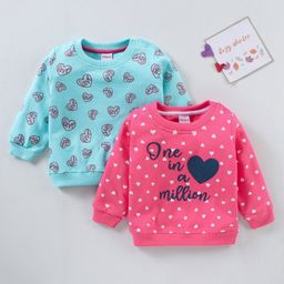 Babyhug Full Sleeves Sweatshirts With Graphics Pack of 2 - Multicolor-image-55