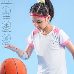 Pine Active Skin Friendly & Breathable Half Sleeves Sportswear T-Shirt  - White Pink-image-65