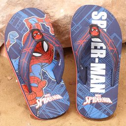 Pine Kids Flip Flops Spiderman Print - Blue-image-76