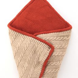 Yellow Apple Cable Blanket with Sherpa Lining -Oatmeal-image-14