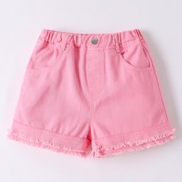 Kookie Kids Denim Washed Shorts  -  Pink-image-33