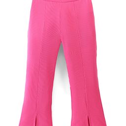 Pine Kids Cotton Elastane Knit Full Length Trouser  Solid  Colour - Hot Pink-picture-14