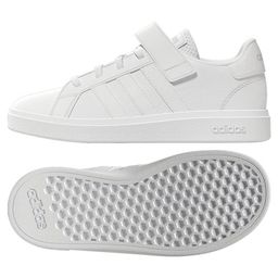 Adidas Kids Velcro Closure Solid ColourCasual Shoes - White-image-12