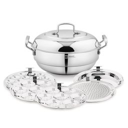 Bergner BE Bergner Essentials Triply Stainless Steel 27cm Multi Kadai - Induction Bottom-image-32