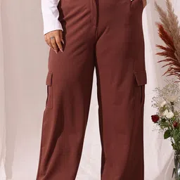 CURVY STREET Women Relaxed Straight Fit Trousers-picture-19