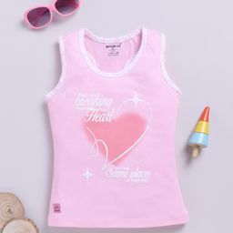 Biskid Pink Printed Cotton Tops-image-1