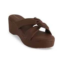 Mast & Harbour Women Solid Round Toe Sandals-11