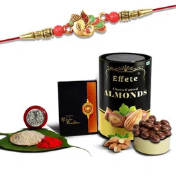 DeoDap Rakhi Combo for Brother with Rakhi, Roli Chawal, Coin & Greeting Card-13