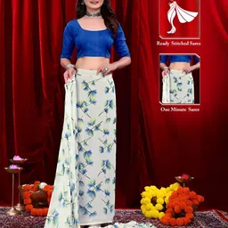 Pionex Floral Printed Pure Georgette Saree-picture-35