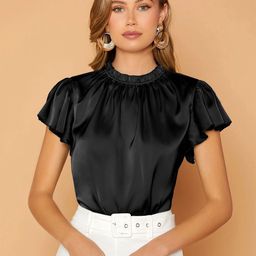 Stylecast X Slyck Women High Neck Flared Sleeves Top-picture-19