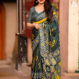 DIVASTRI Batik Silk Blend Saree-picture-13