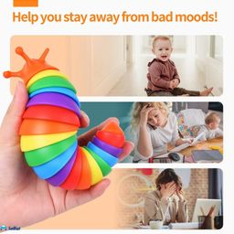 FunBlast Flexible Stretchable Small Slug Fidget Toys with LightPack of 1 image 5