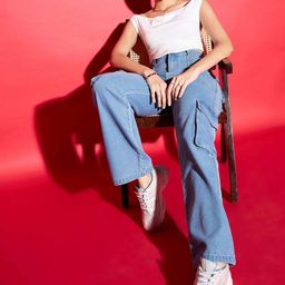 Uptownie Lite White Cowl Neck Crop Top-image-86