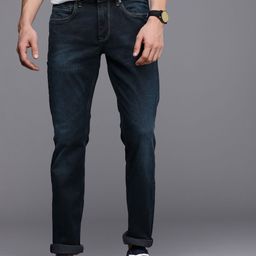 Louis Philippe Jeans Men Blue Matt Slim Fit Mid-Rise Light Fade Stretchable Jeans-image-40